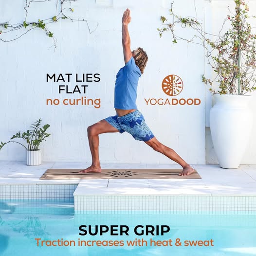 🧘♂️ Cork Yoga Mat Thick 4mm - Natural Yoga Mat Non-Toxic (183x66cm) 🌿