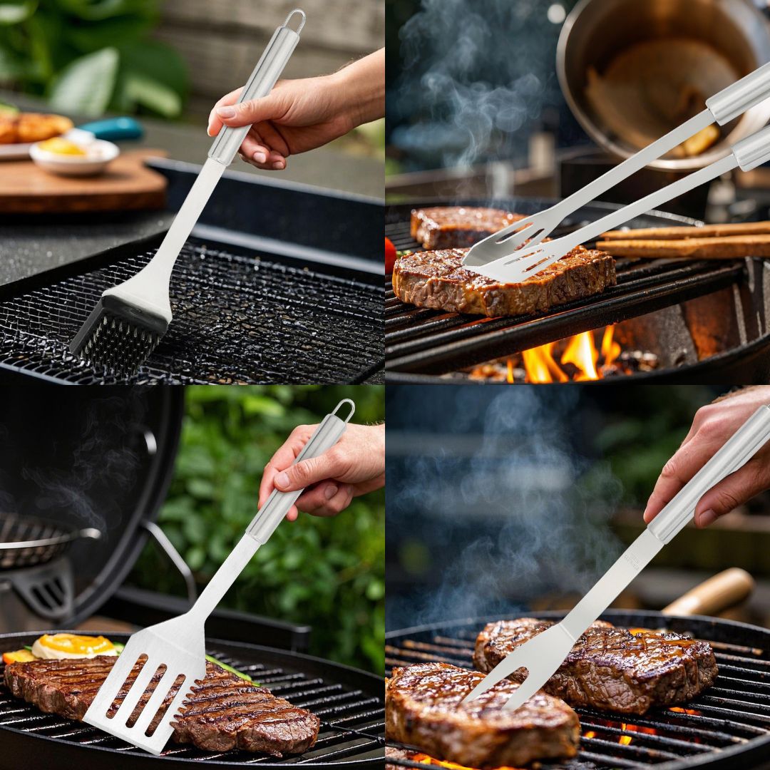 Stainless Steel BBQ Grill Tool Set
