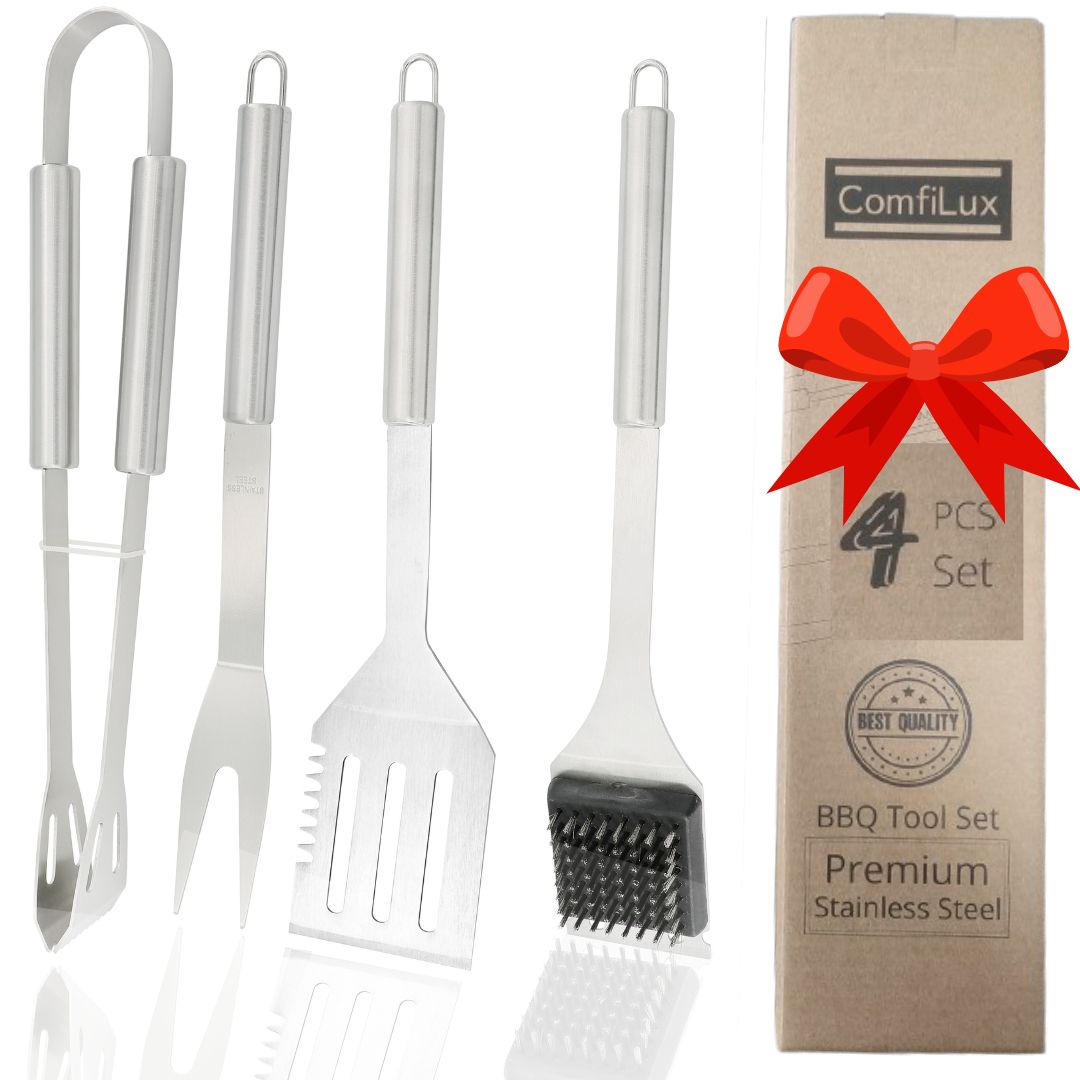 BBQ Grill Tool Set 4 Piece Stainless Steel Australia