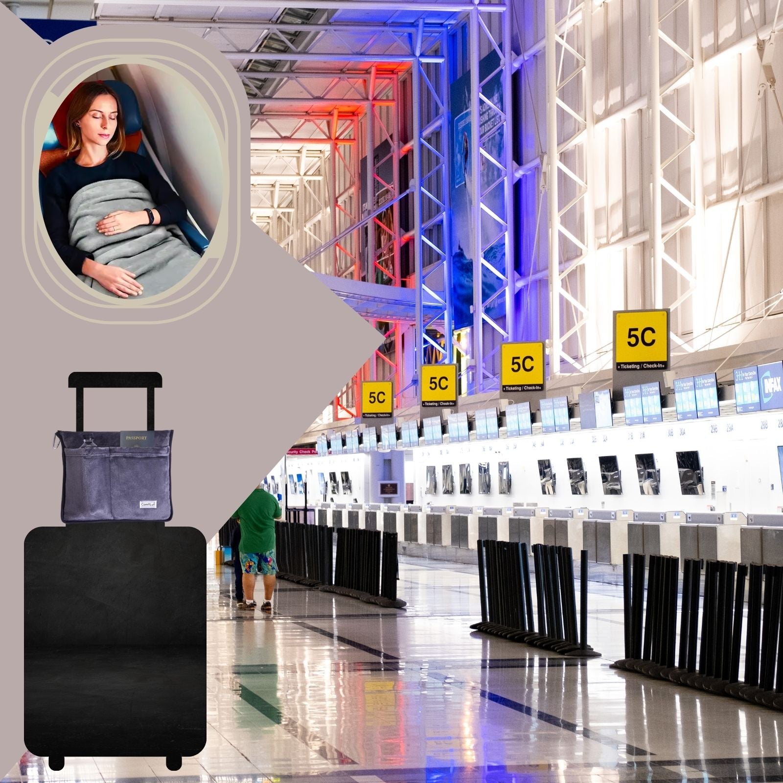 Travel Blanket With In Plane Usage