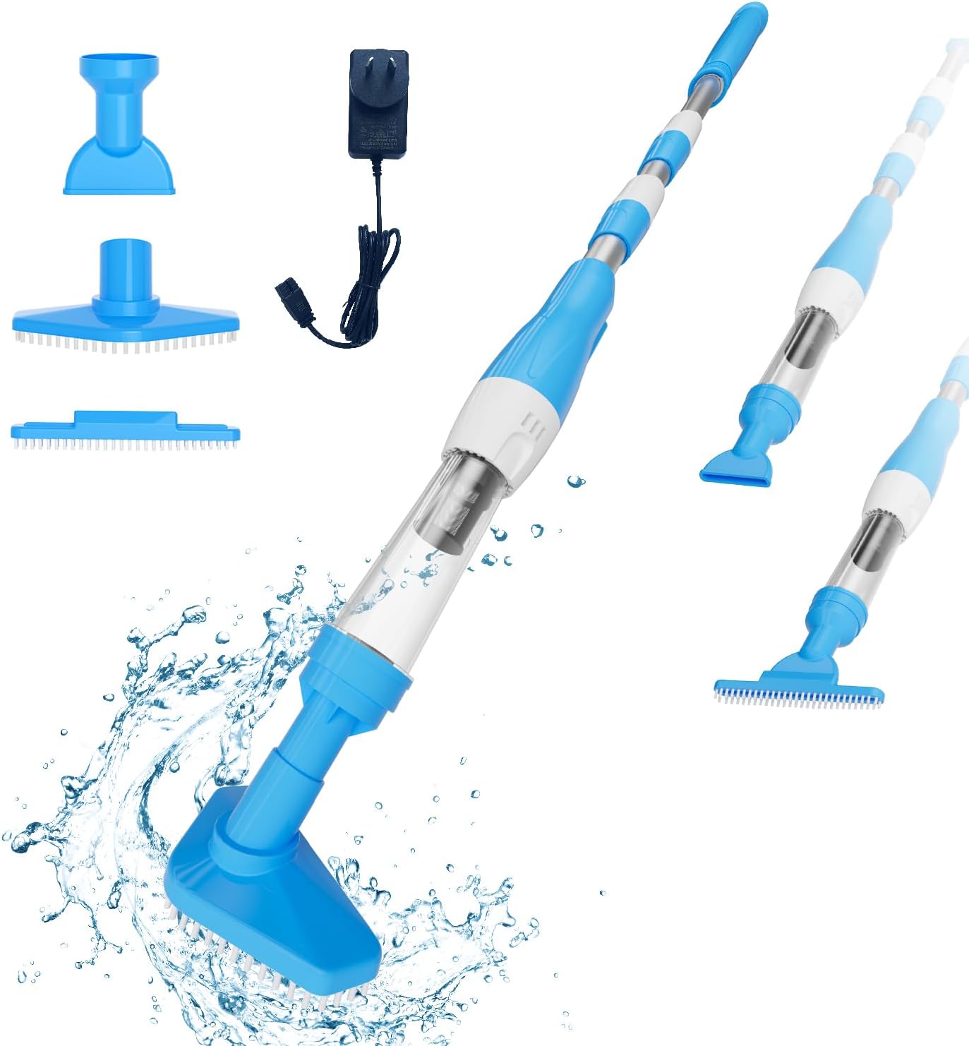 3-in-1 Cordless Pool & Spa Vacuum: Cleanup Solution for Small Pools, Hot Tubs, Spas