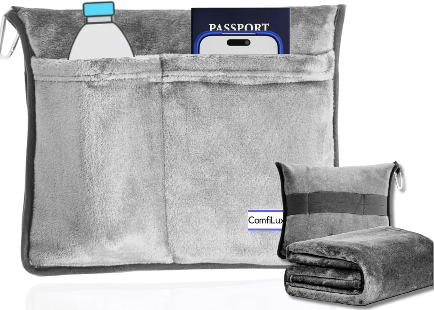 Comfilux Travel Blanket Hero Image With Usages