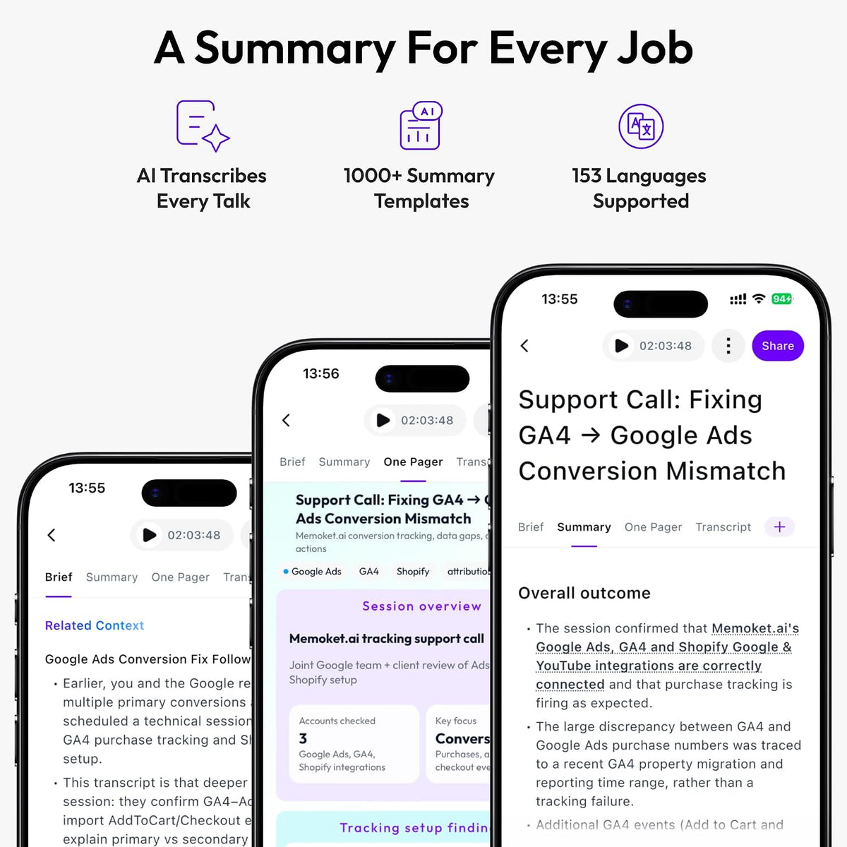 Memoket Gem Wearable AI Voice Recorder, Transcribes