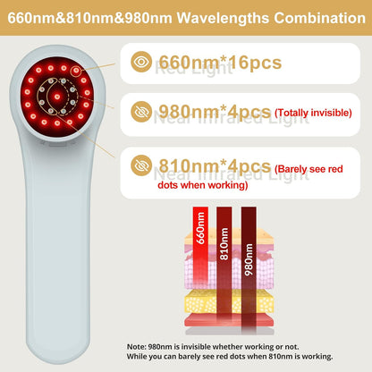 Infrared, Handheld Cold 𝐋ight - Pet Red Light 𝐓herapy Device