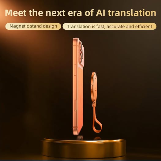 T6 AI Translator Device for Business, Travel and Learning (Orange)