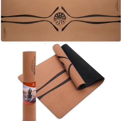 🧘‍♂️ Cork Yoga Mat Thick 4mm - Natural Yoga Mat Non-Toxic (183x66cm) 🌿