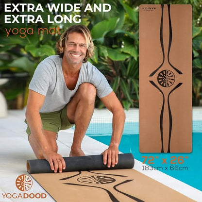 🧘‍♂️ Cork Yoga Mat Thick 4mm - Natural Yoga Mat Non-Toxic (183x66cm) 🌿