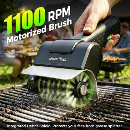 Electric BBQ Grill Brush – Rechargeable with Stainless Steel Bristles