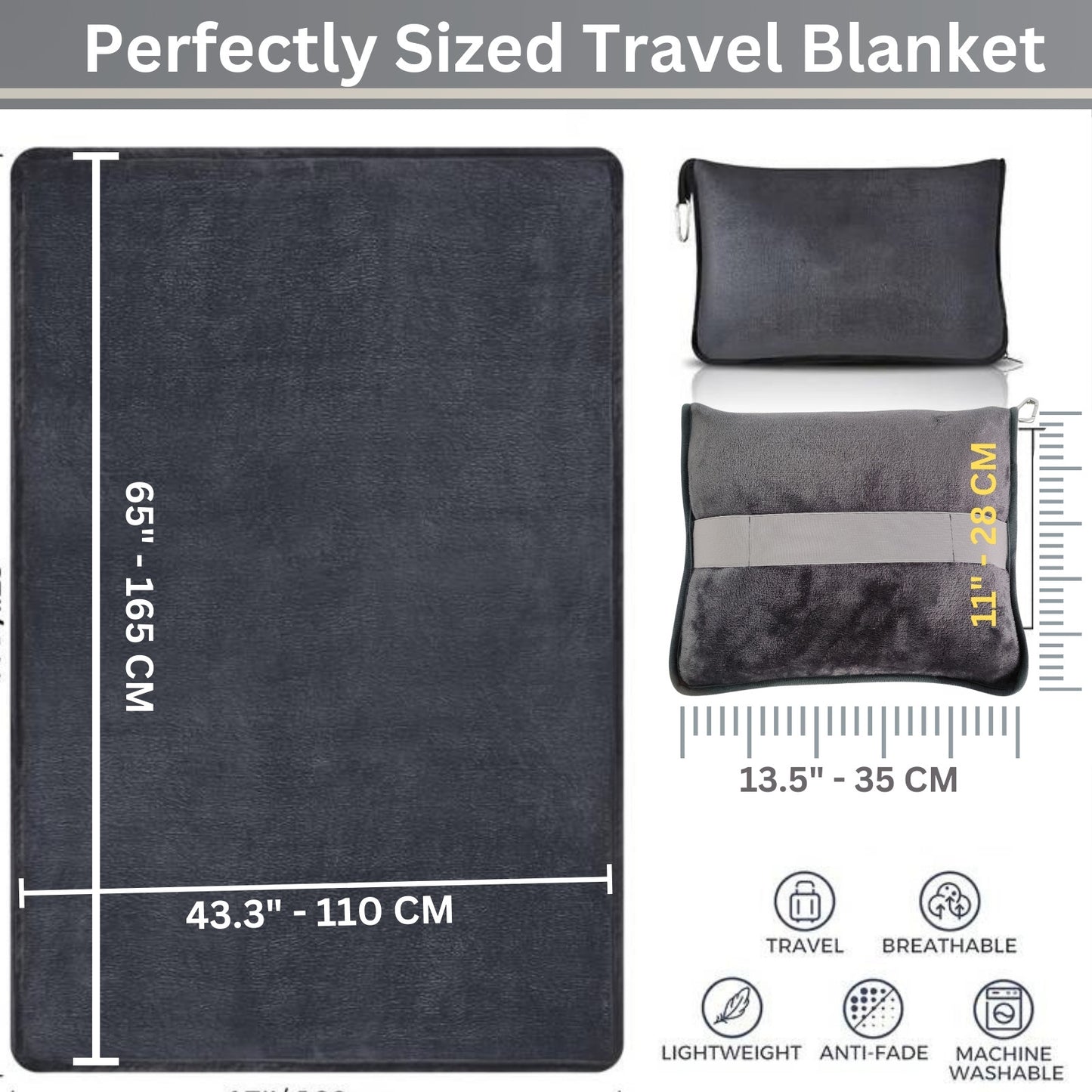 Large Travel Blanket Infographics
