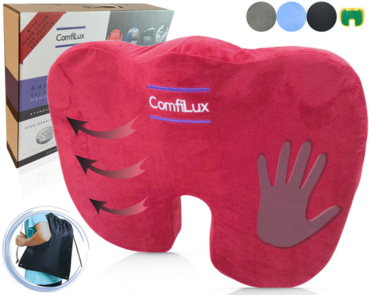 Memory Foam Auto Seat Cushion Red