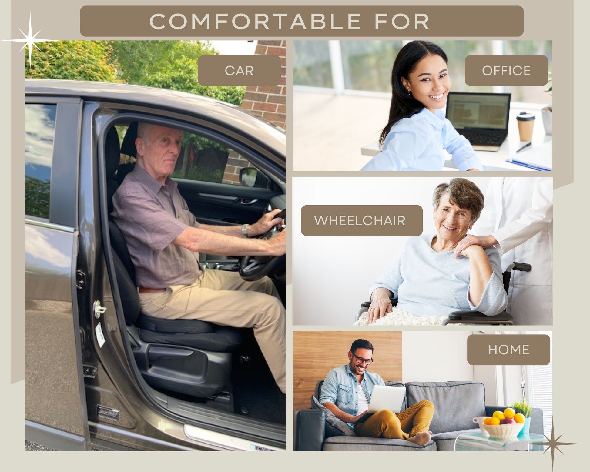Seat Cushion Usage For Home Office and Wheelchair