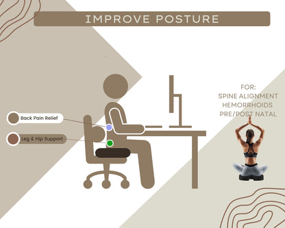 Posture Support Cushion With Back Pain Relief