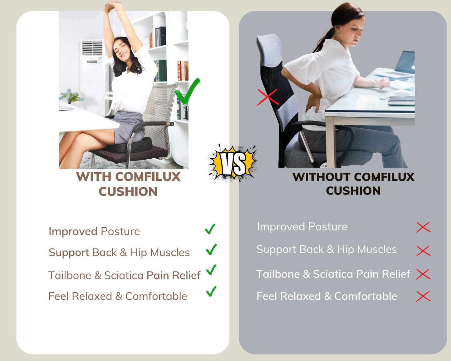 Comfilux Seat Cushion Comparison